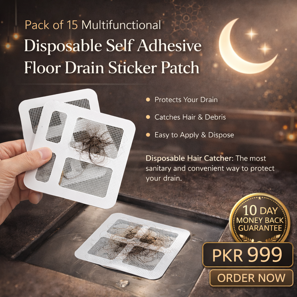 (Pack of 15) Multifunctional Disposable Self Adhesive Floor Drain Sticker Patch For Kitchen Bathroom Sink Strainer Stopper